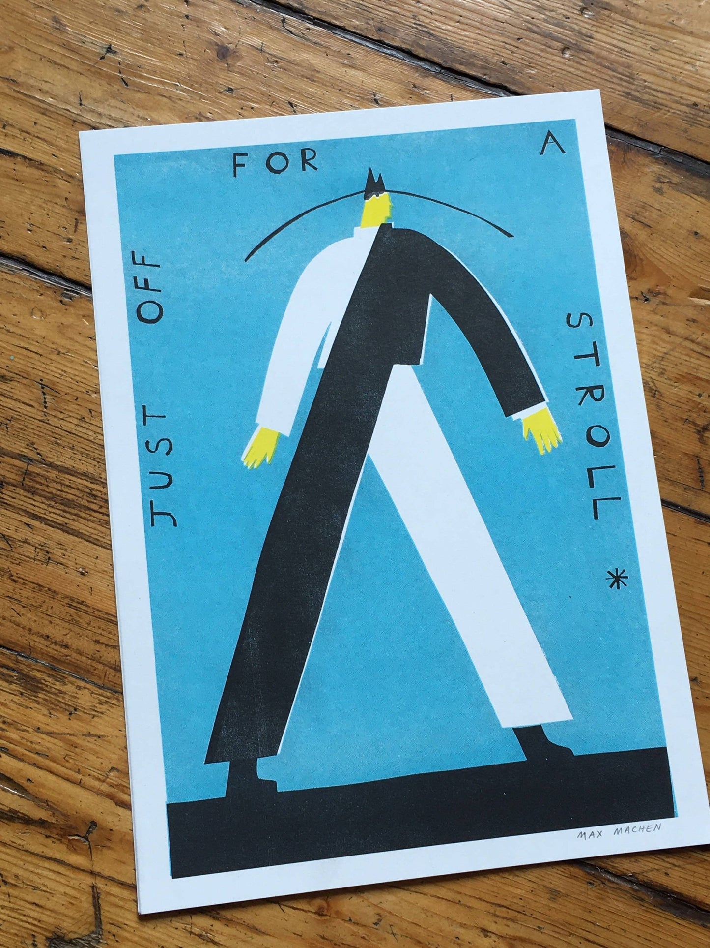 Just off For a Stroll riso print (A4)
