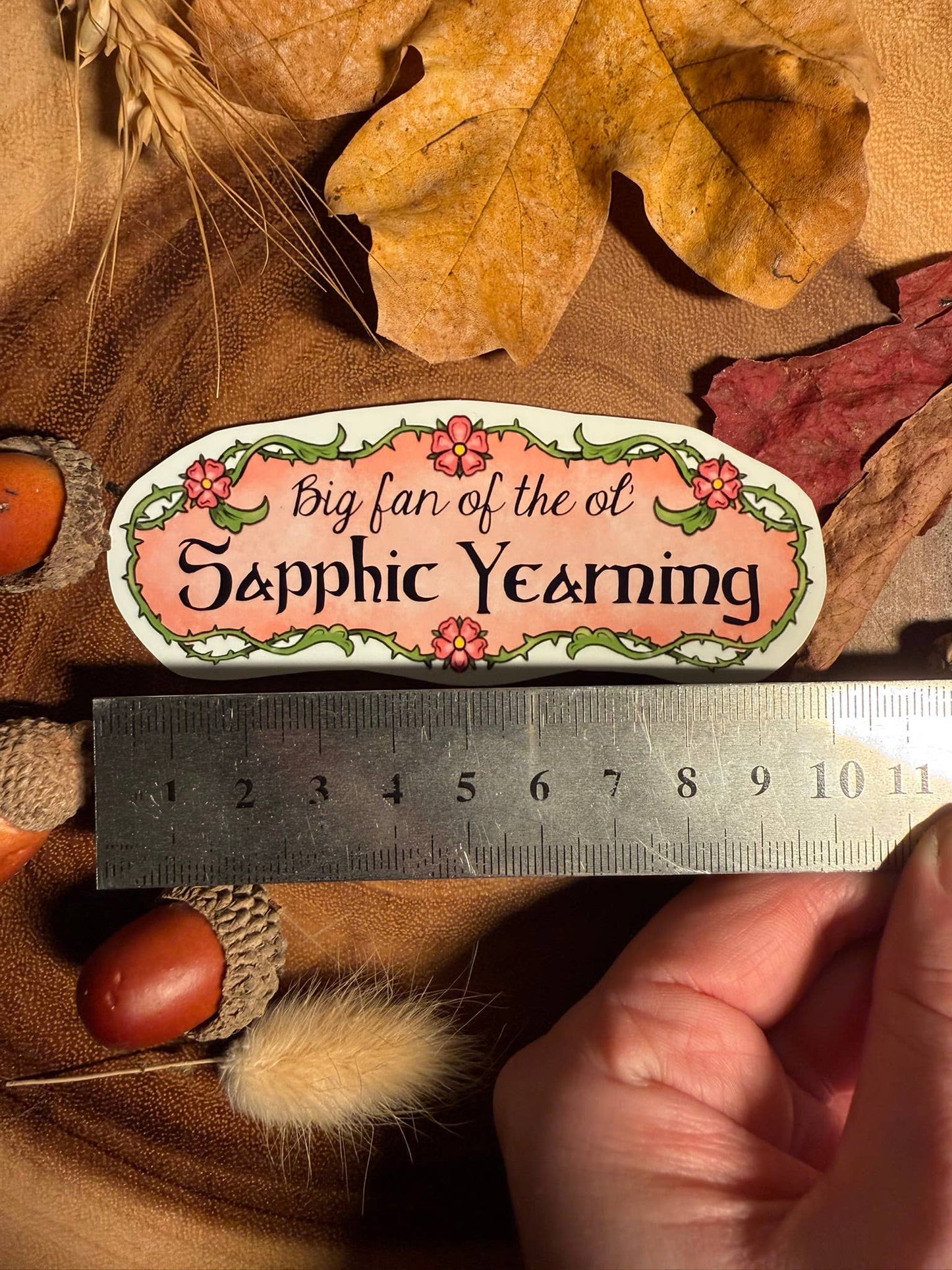 Big Fan of the ol' Sapphic Yearning Lesbian Vinyl Sticker