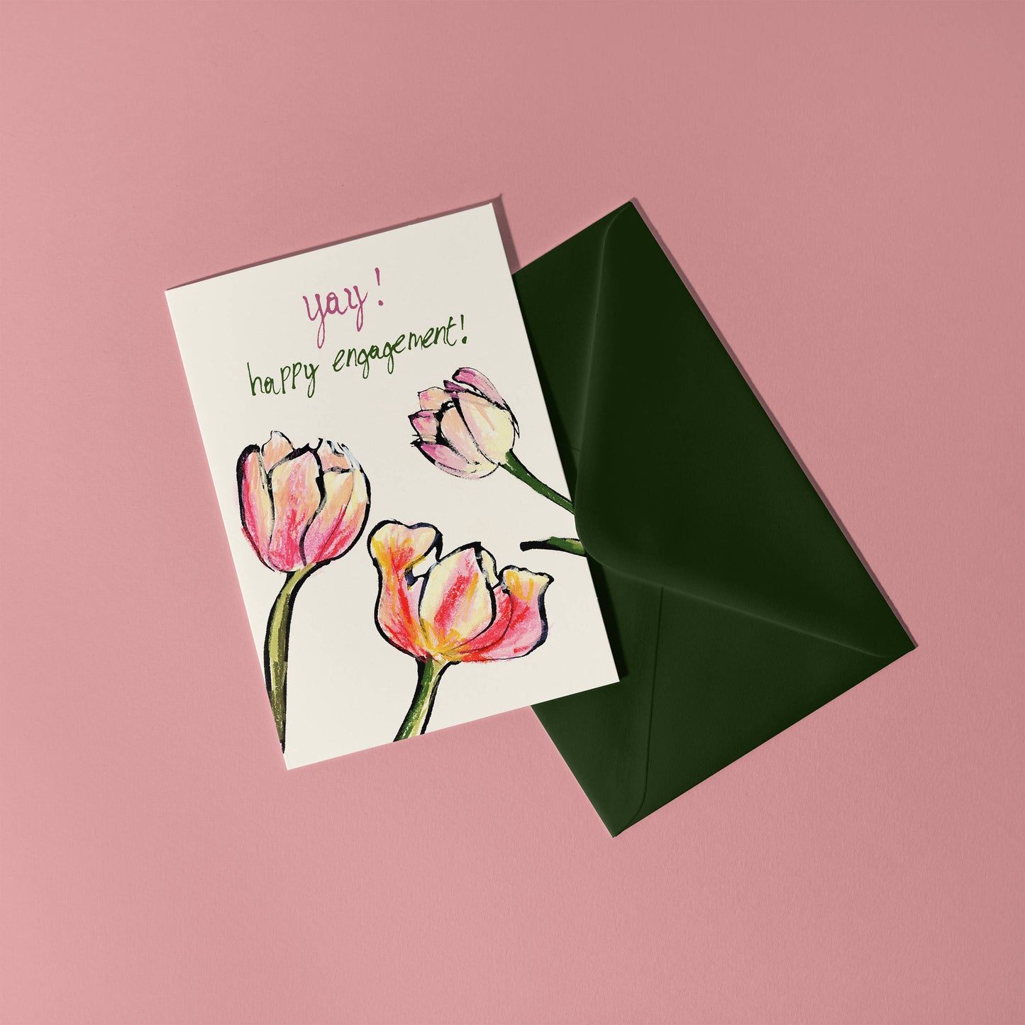 Yay! Happy Engagement! A6 Card