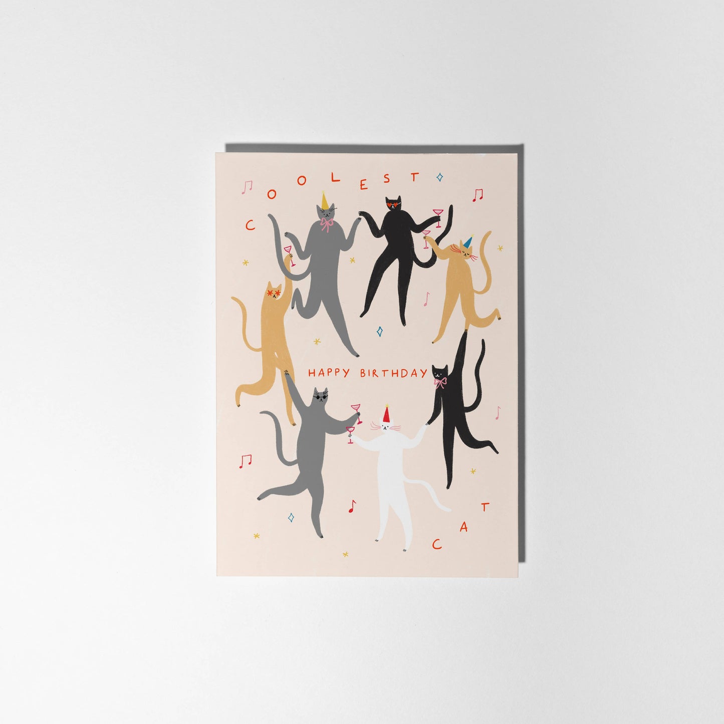 Coolest Cat Birthday Card | Dance Party Cats Card
