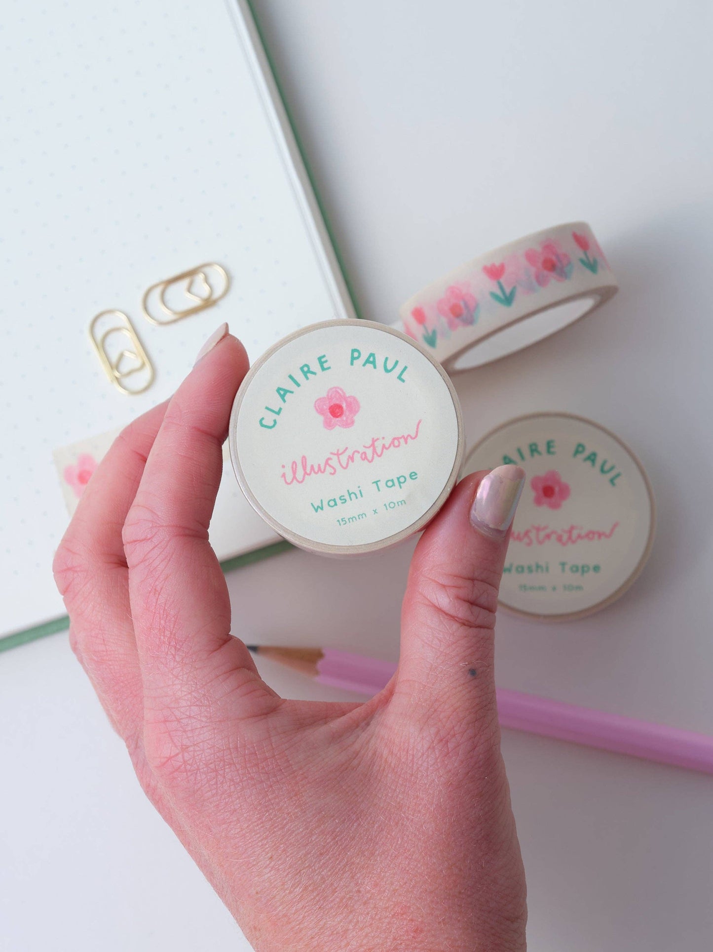 Tulip and Daisies Washi Tape