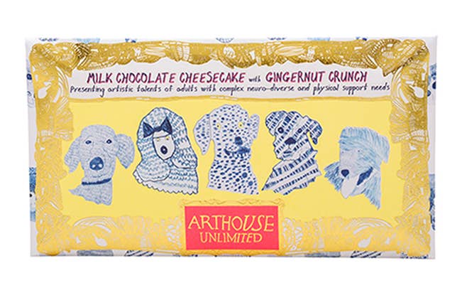 Blue Dogs, Milk Chocolate Cheesecake Bar With Gingernut Crun