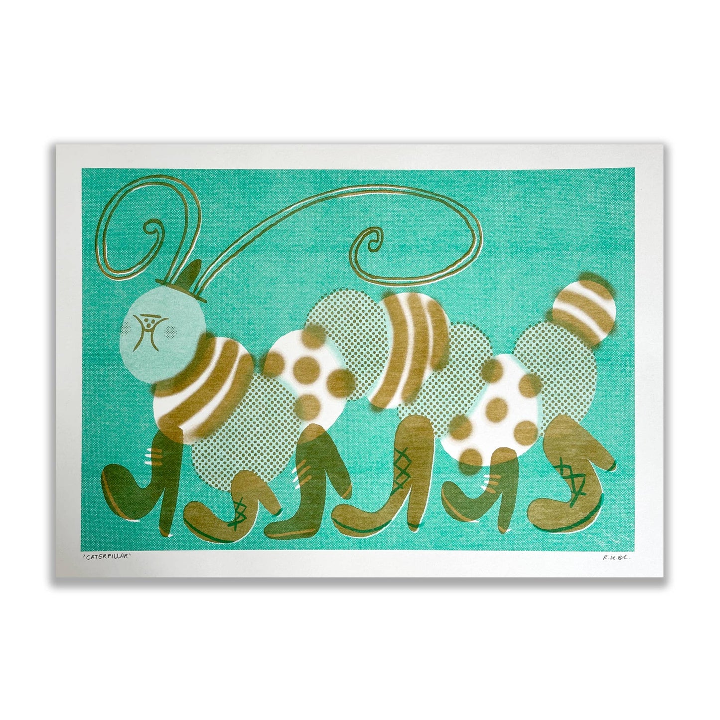 A3 Riso Print - Caterpillar
