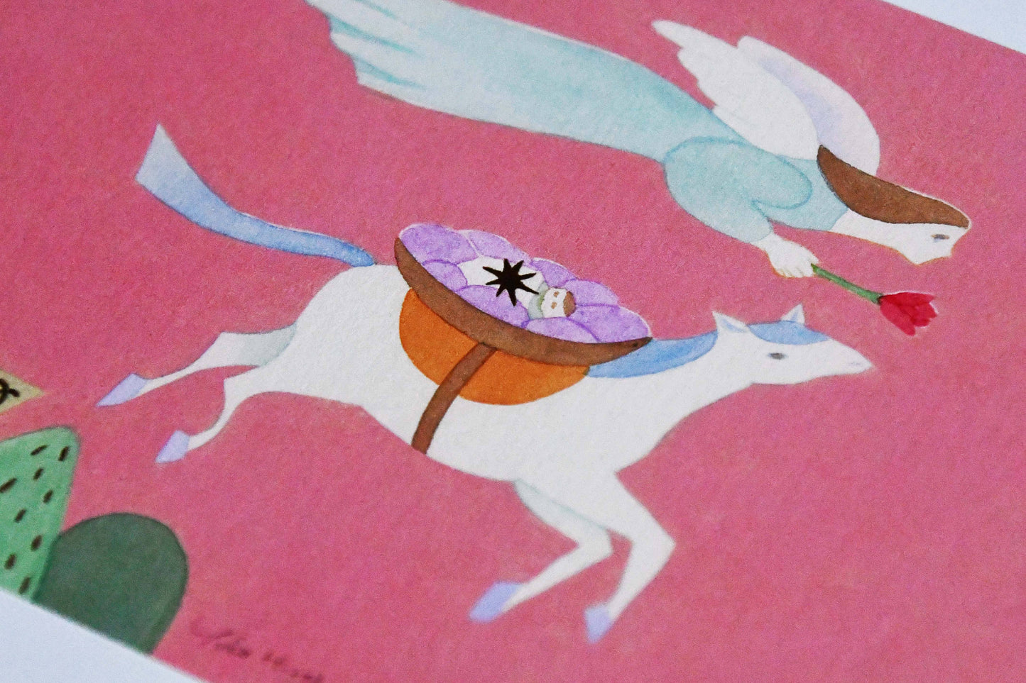 Yuka Hiragi Japanese illustrator Emboss Postcard - The day of birth