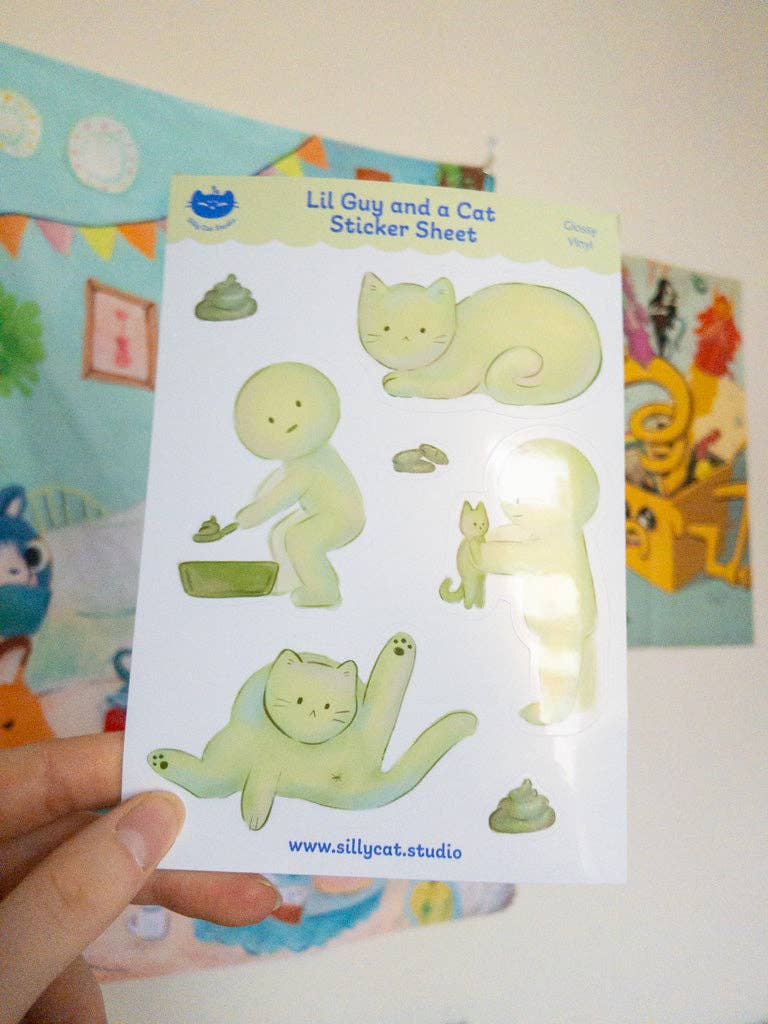 Cat Smiski Vinyl Sticker Sheet