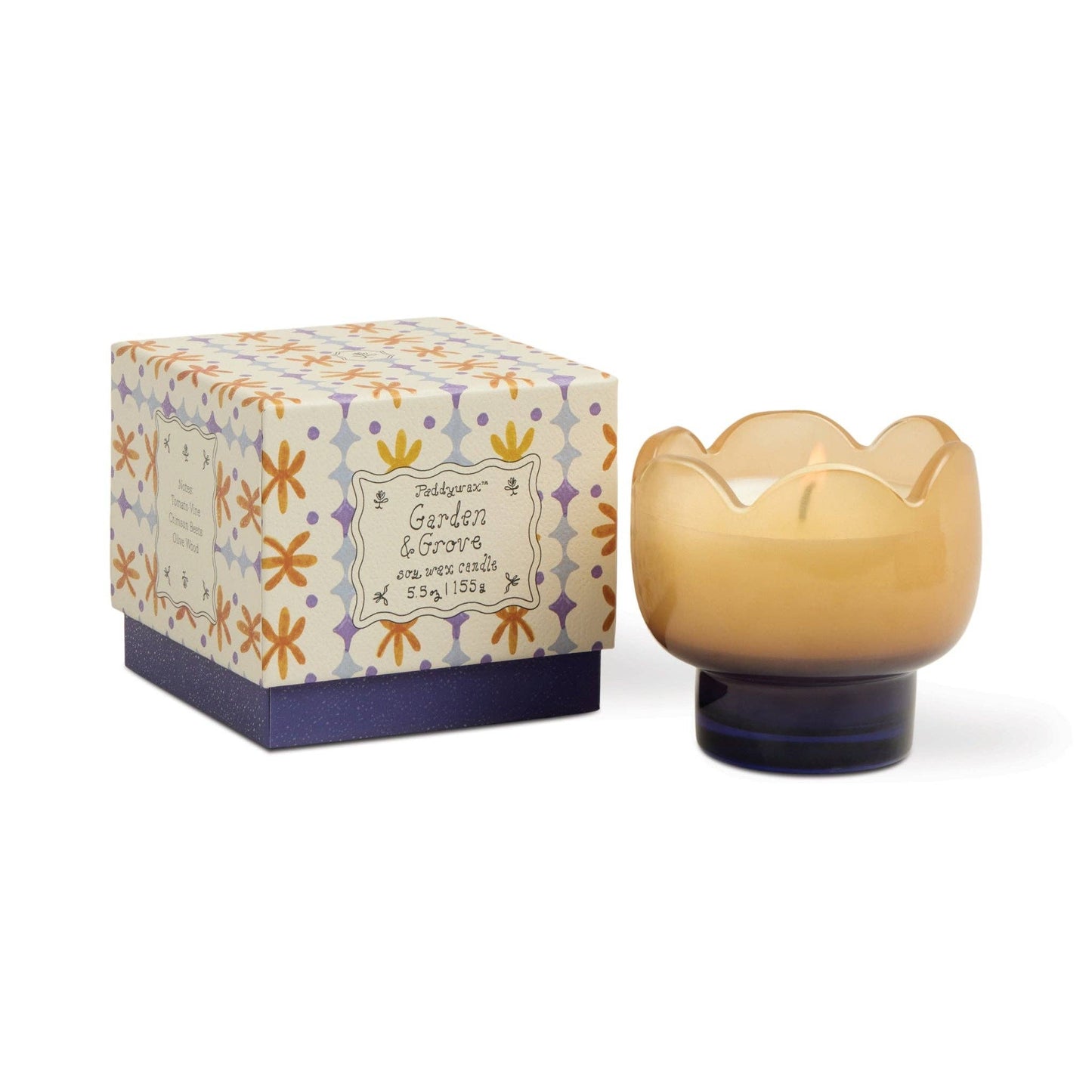 Paddywax Tulip Glass Candle - Garden & Grove