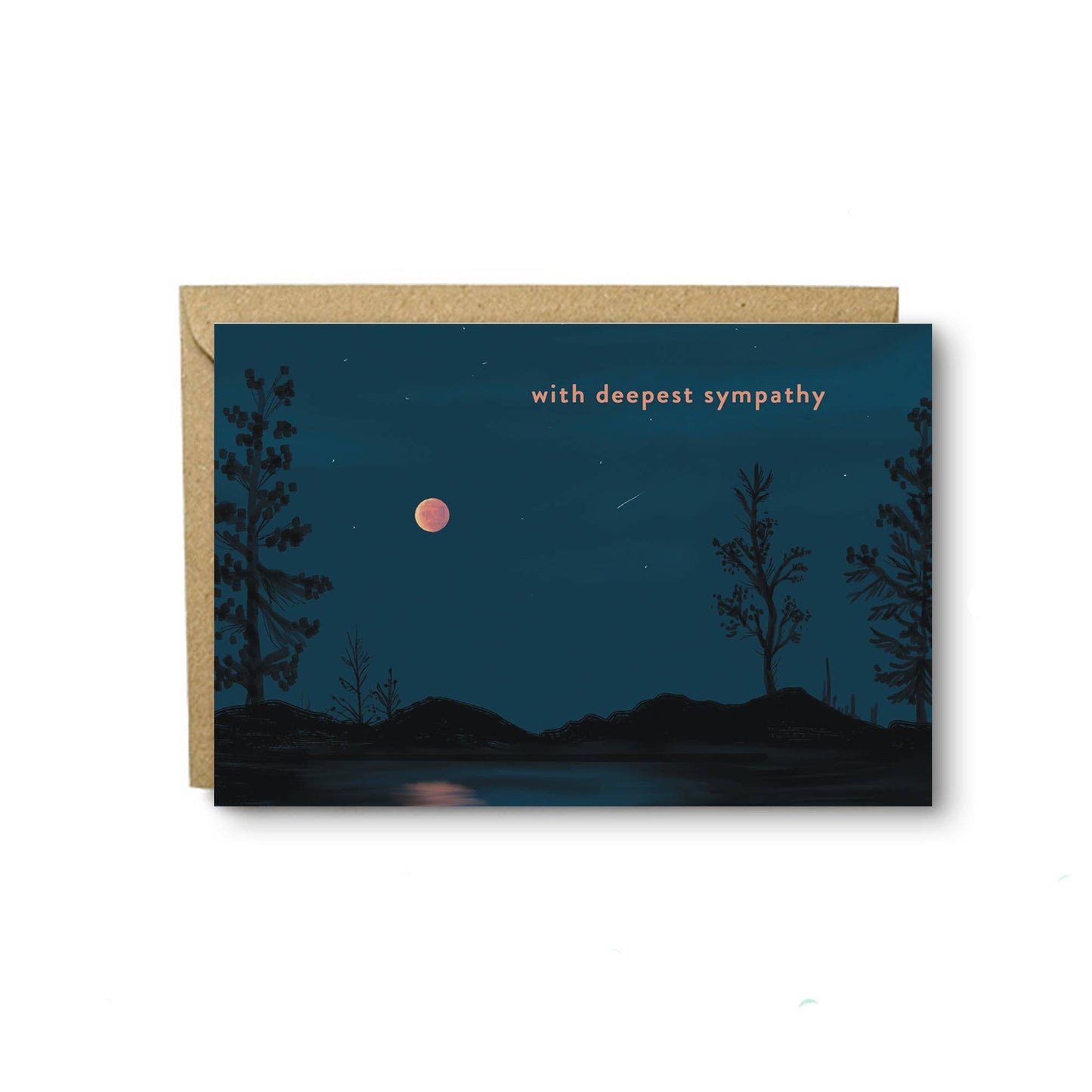 With Deepest Sympathy Moon Card: Biodegradable Cello Bags