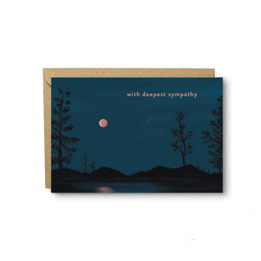 With Deepest Sympathy Moon Card: Biodegradable Cello Bags