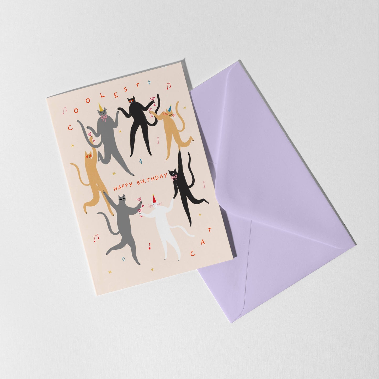 Coolest Cat Birthday Card | Dance Party Cats Card