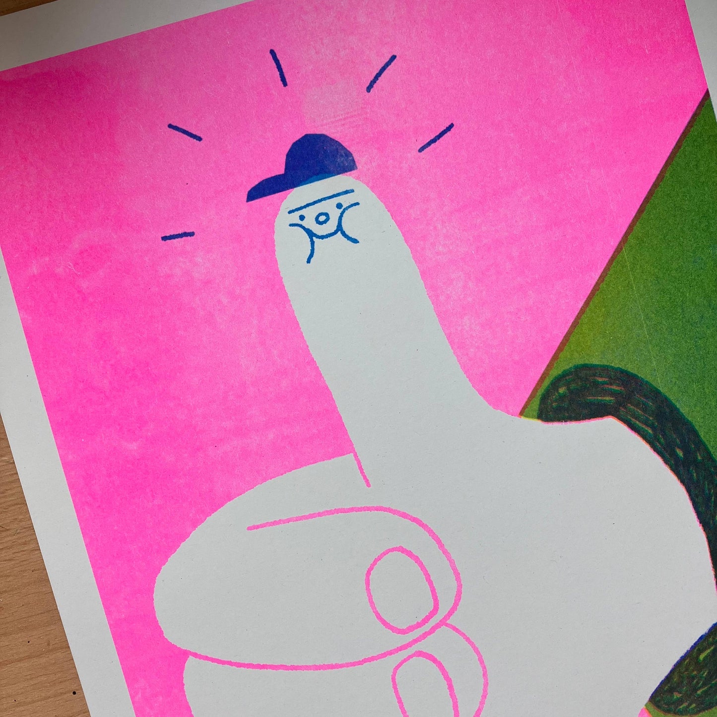 A3 Riso Print - Thumbs Up 