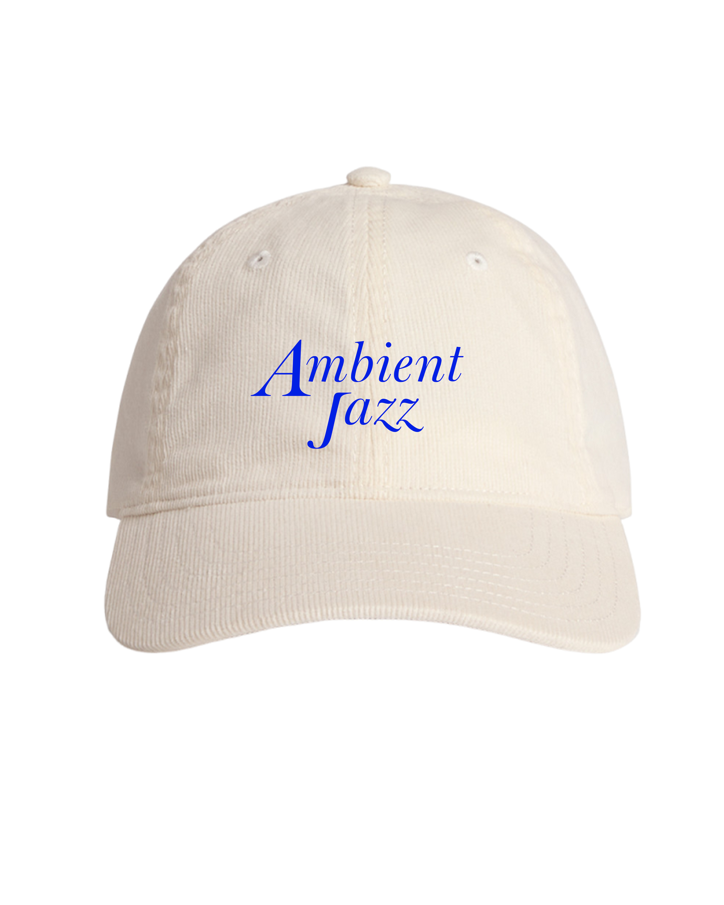 Ambient Jazz Embroidered Ecru Cord Cap by Family Store