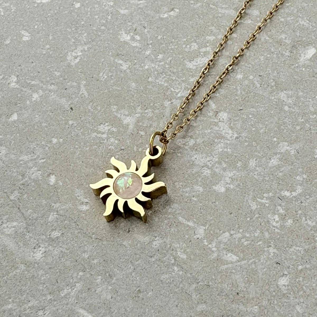 Tarnish Resistant Flash Sun Necklace