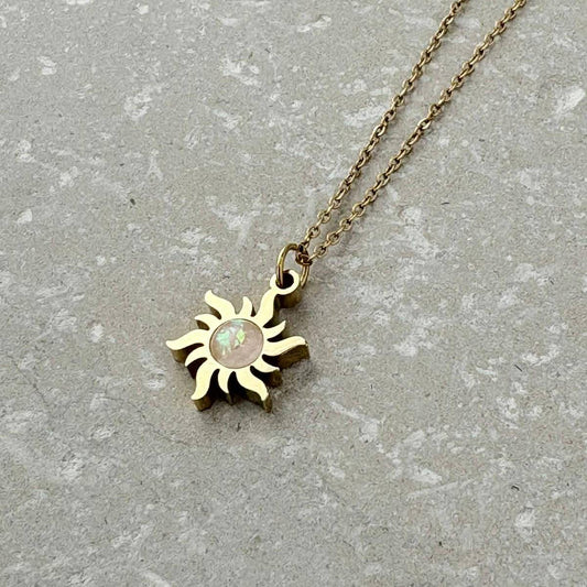 Tarnish Resistant Flash Sun Necklace