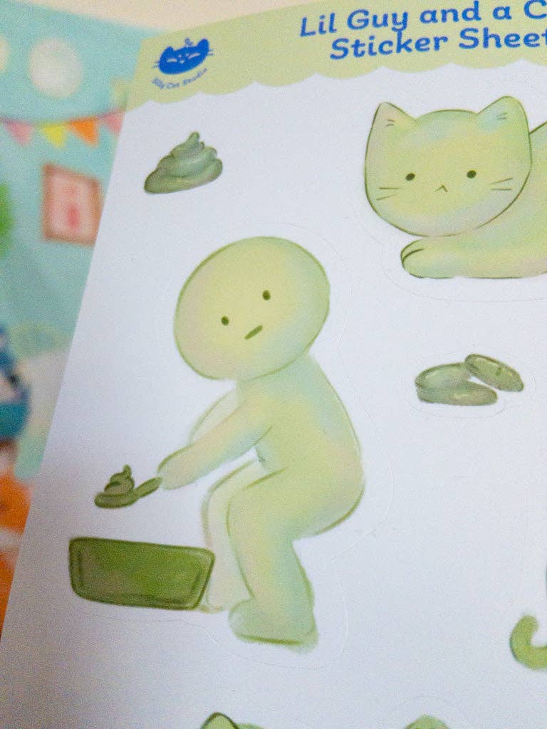 Cat Smiski Vinyl Sticker Sheet