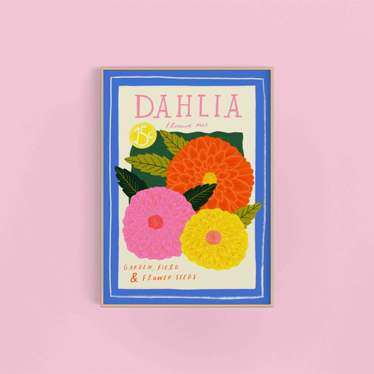 Dahlia Seeds Art Print : A3