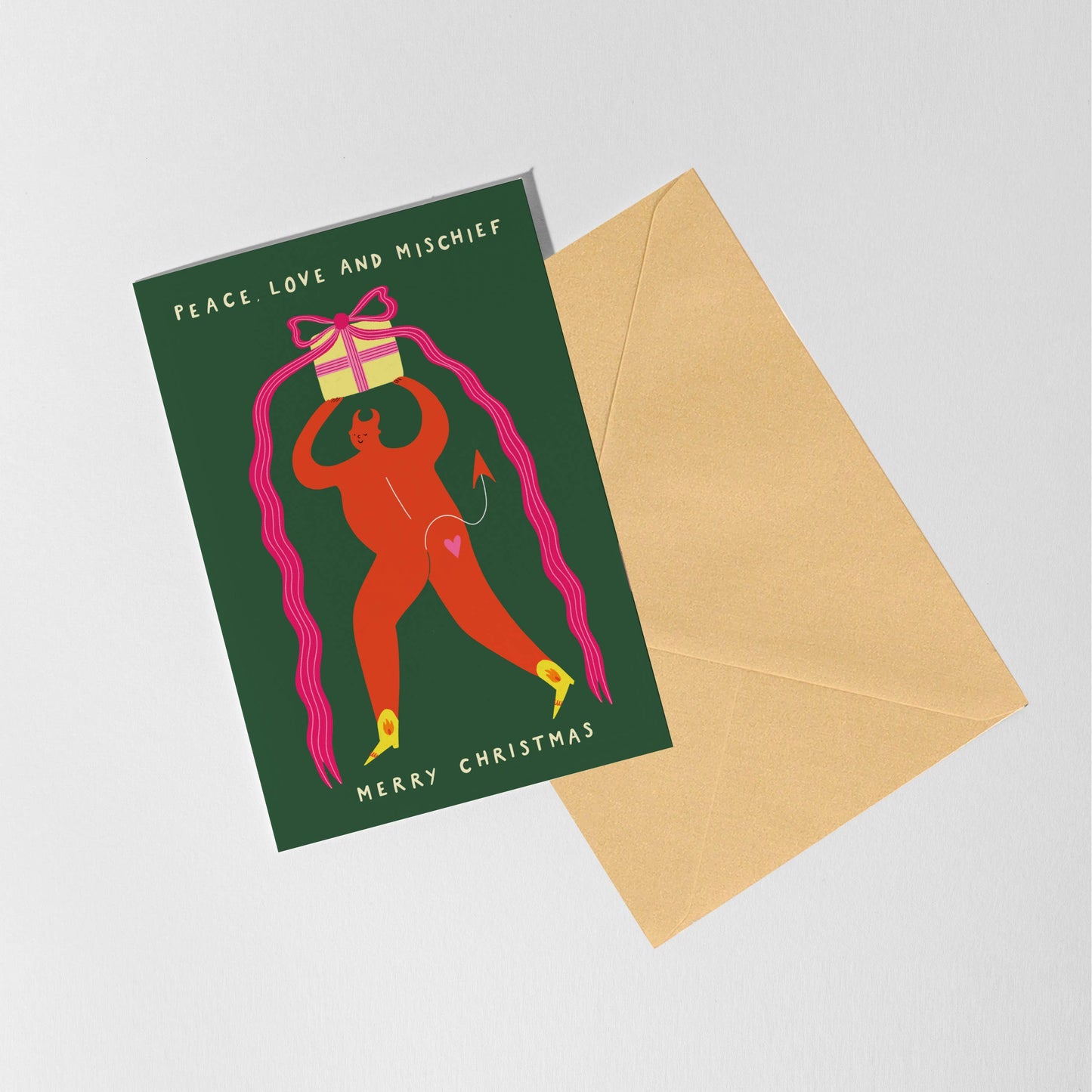Peace, Love and Mischief Christmas Card | Festive Card