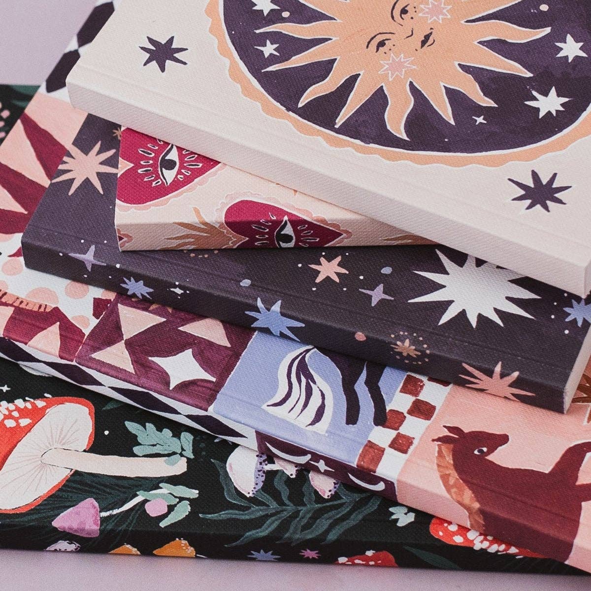 Sleeping Moon Pocket Notebook | Plain Page Mini Journal