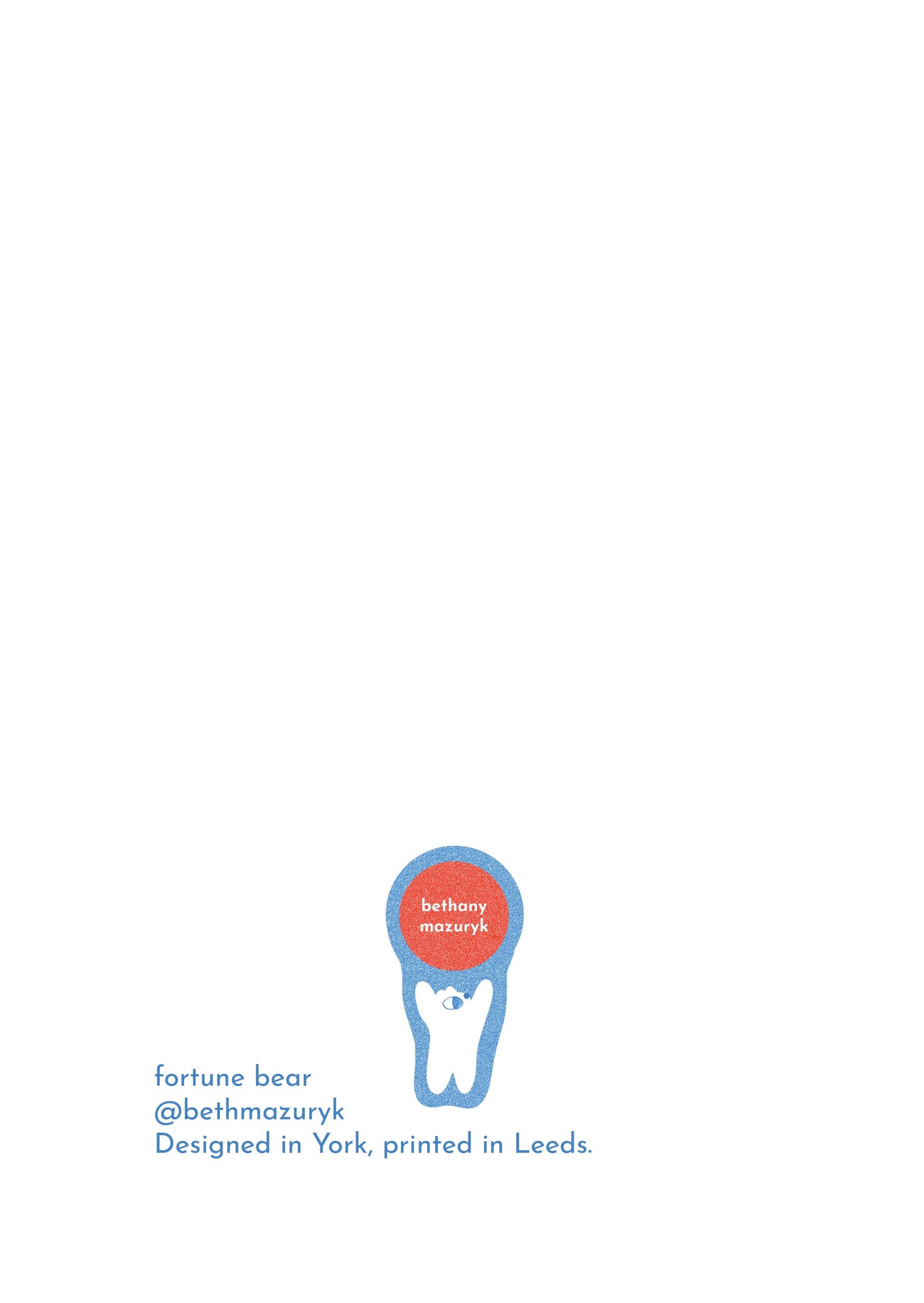 Fortune Bear A6 Occasion Card, Good Luck