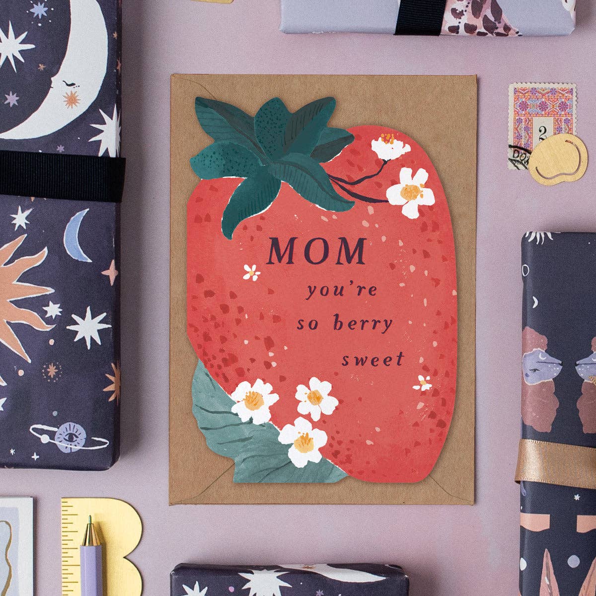 Mom Sweet Strawberry Card | Mother's Day Cards | Mom Cards