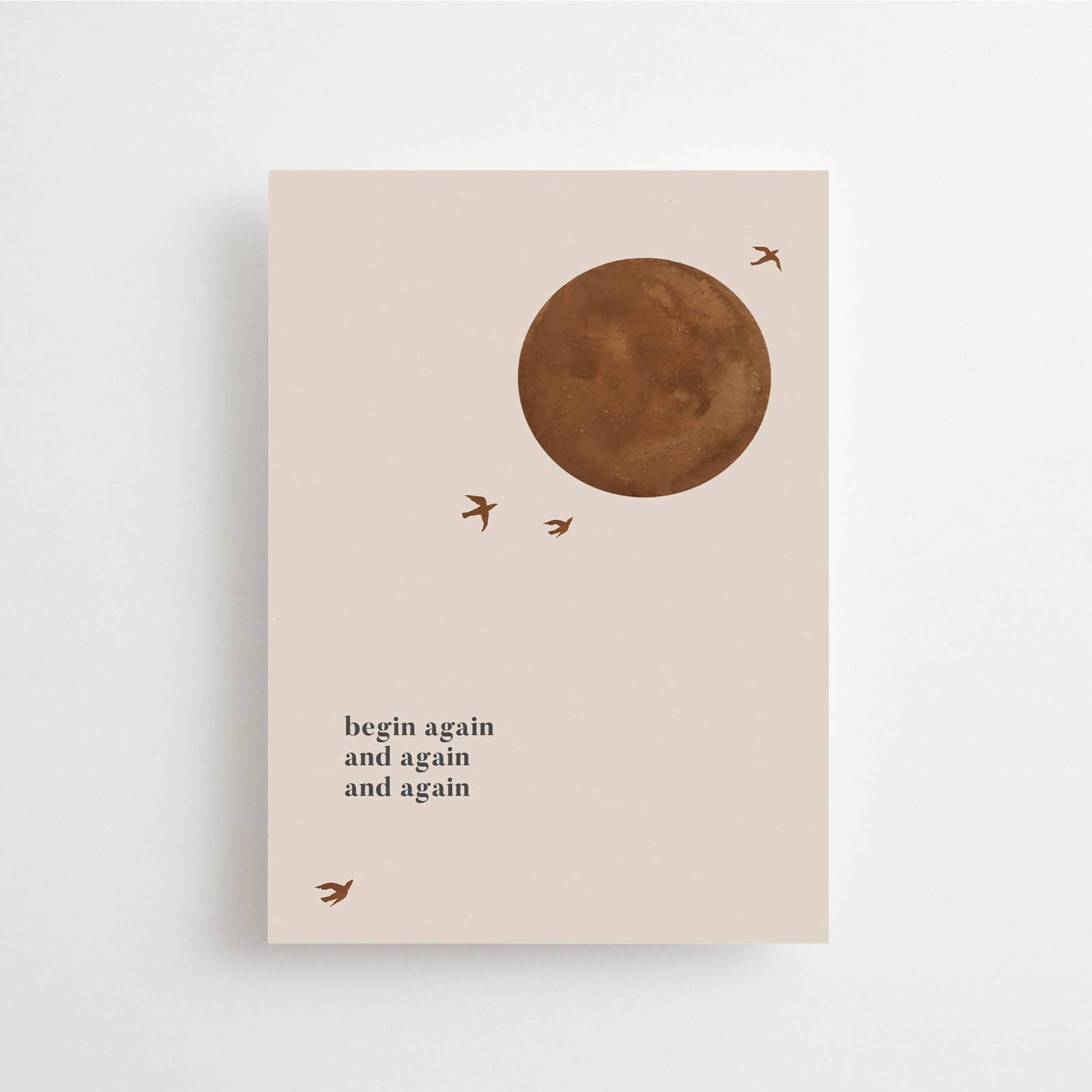 BEGIN AGAIN - POSTCARD -
