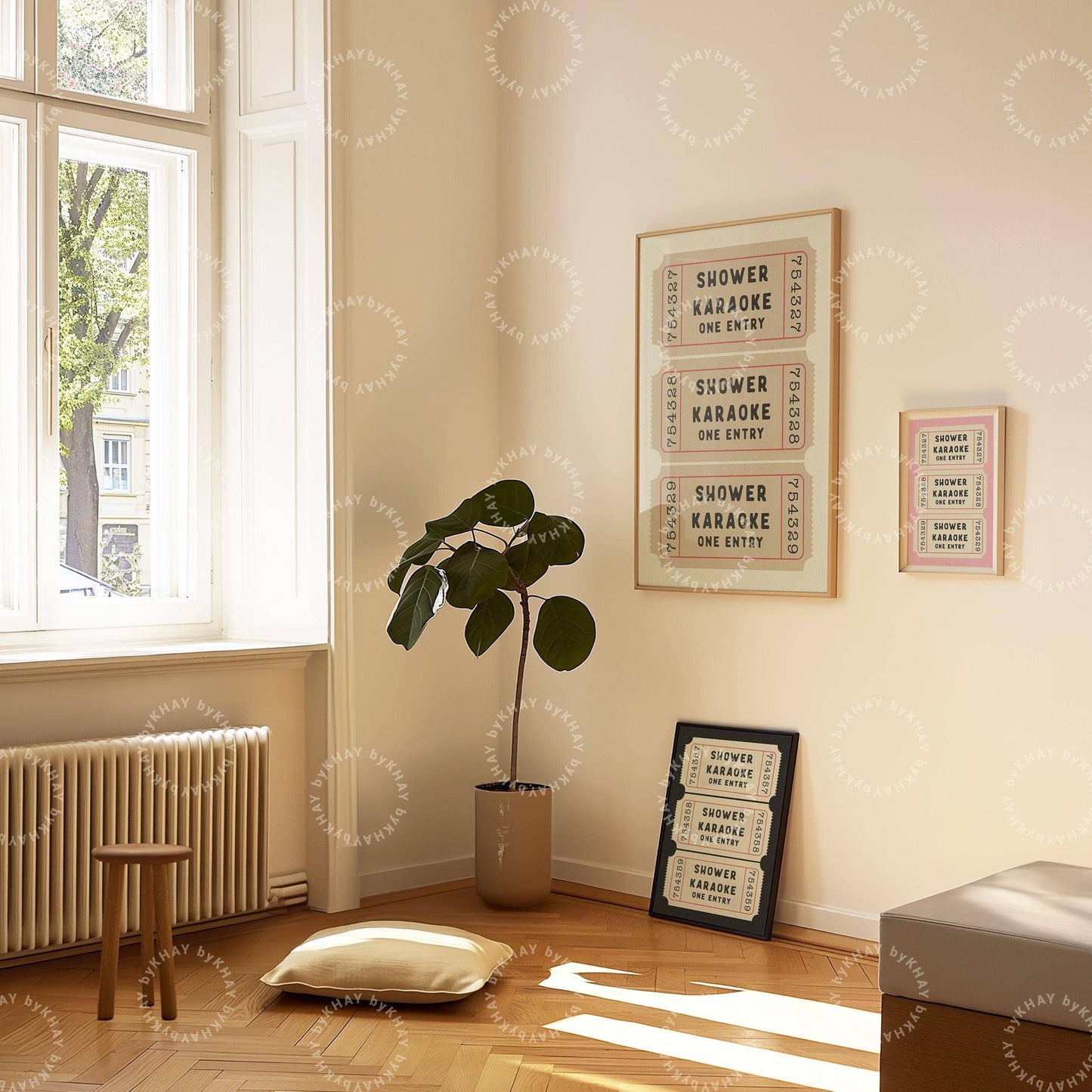 Shower Karaoke Ticket Print: Unframed / A4