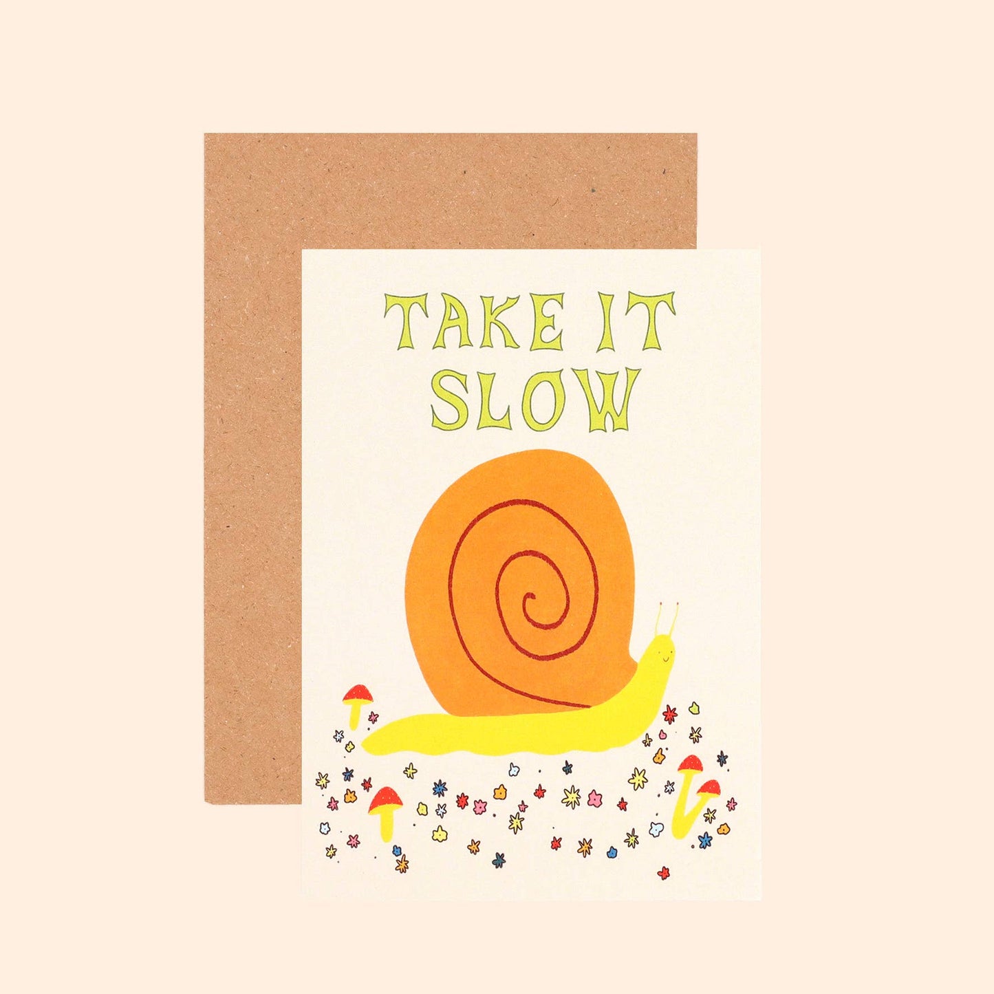 Take It Slow Card | Get Well Soon | Thinking of You | Snail