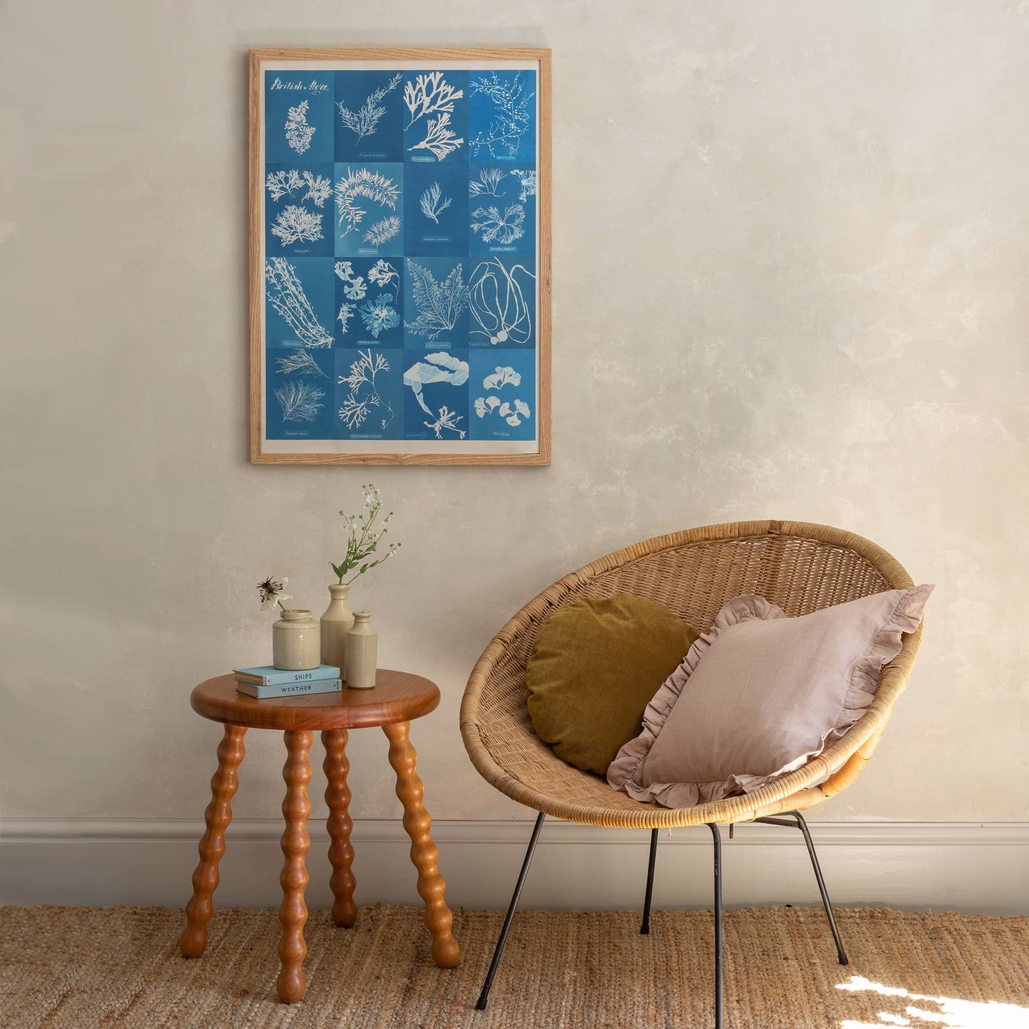 British Algae Cyanotype Impressions Fine Art Print: Unframed / A3