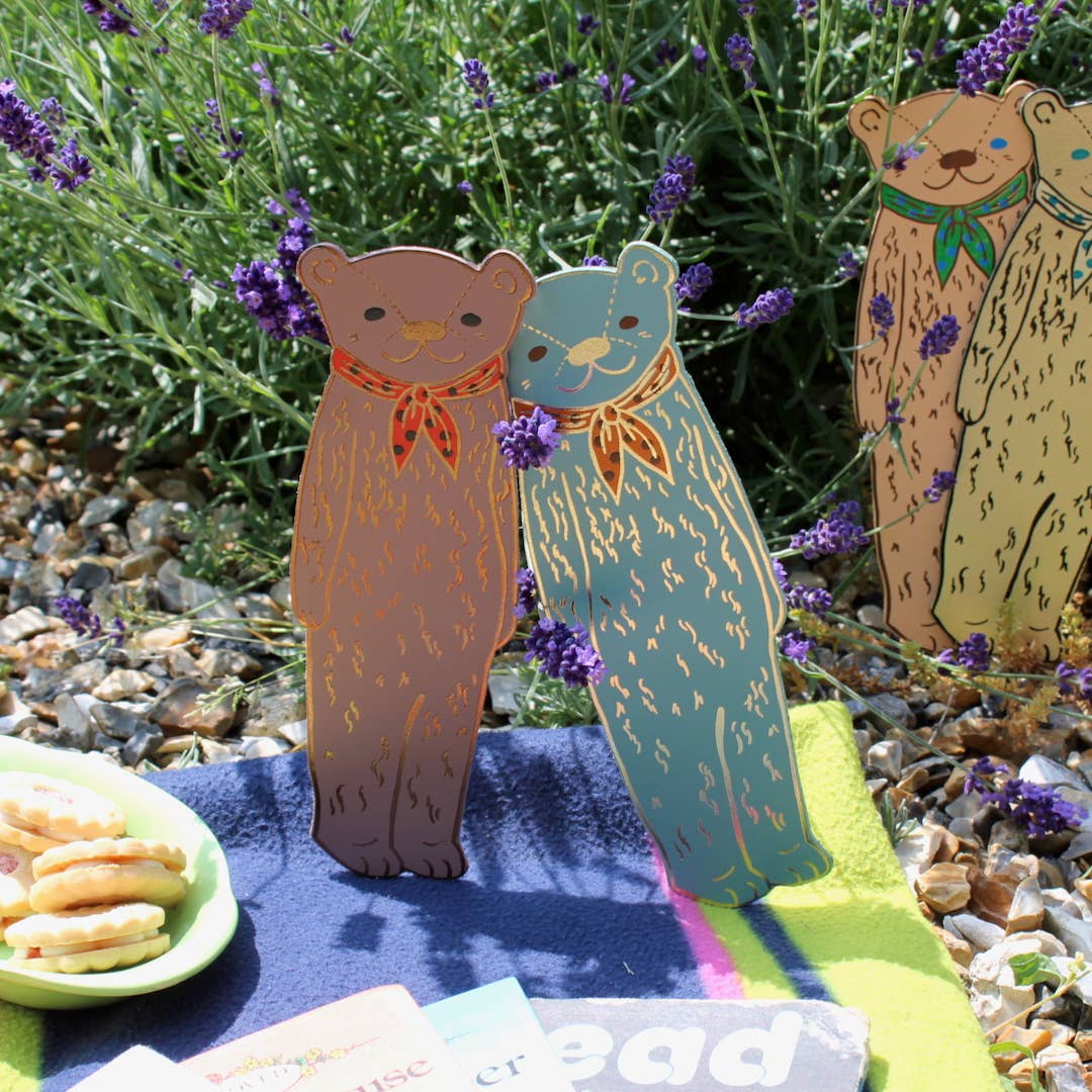 Bear Bookmark: Heritage Blue