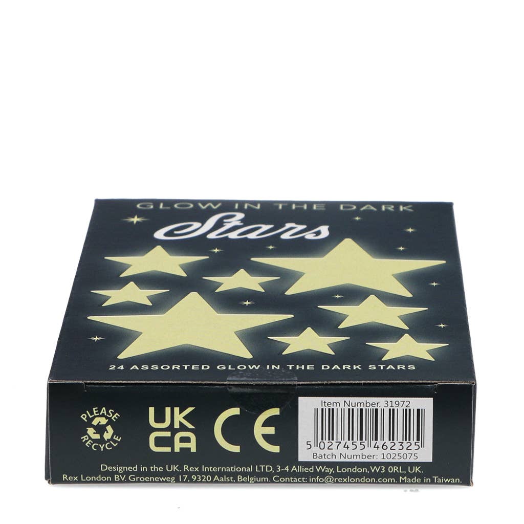 Glow in the dark stick-on shapes (box of 24) - Stars
