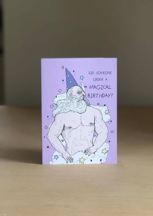 Sexy Wizard Birthday Card Magic Ooh Bod Funny Naughty Card