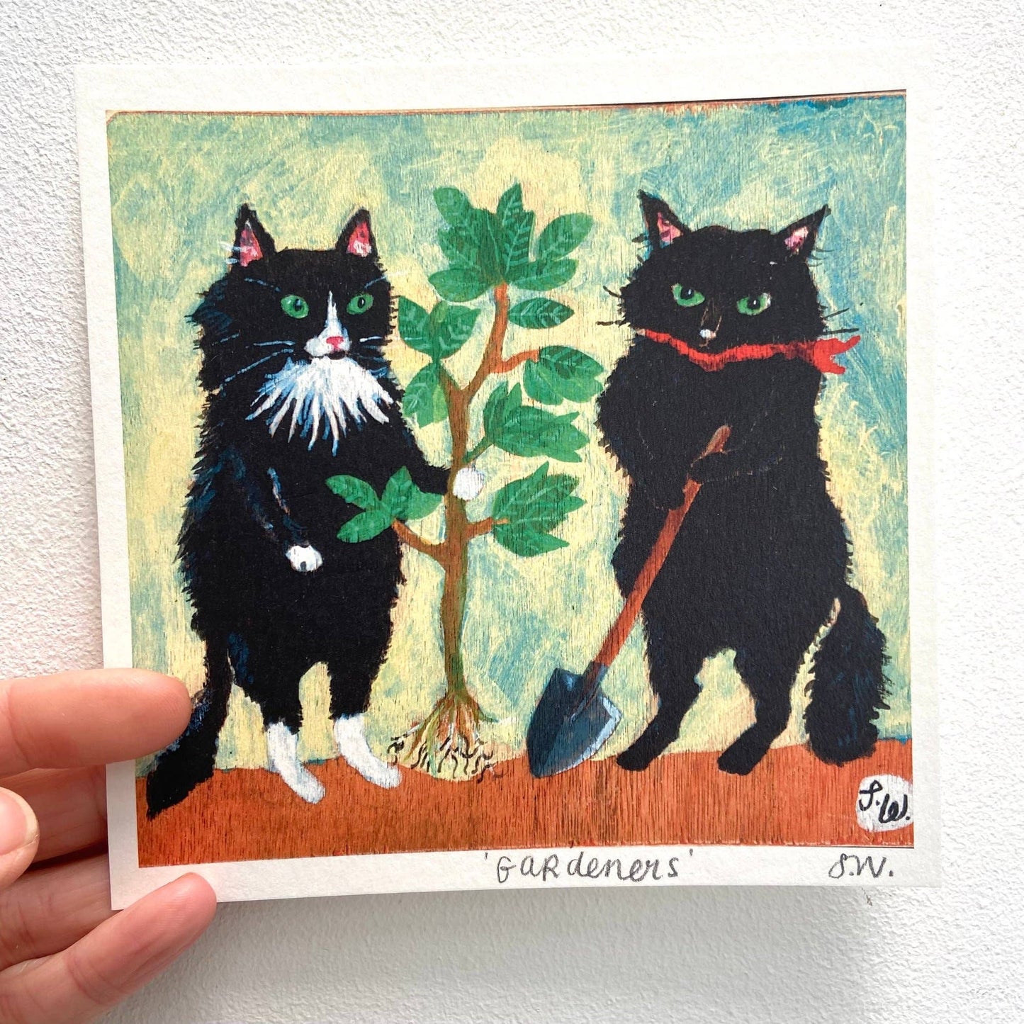 Small square art print -Gardeners