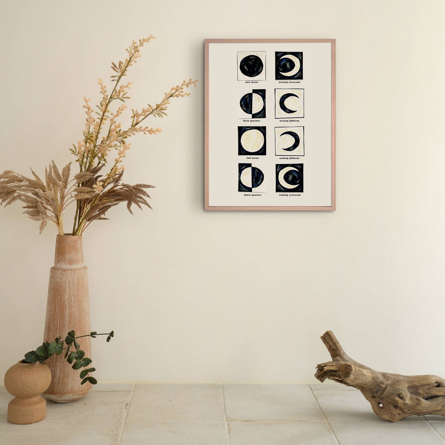 Moon Phases Art Print A4