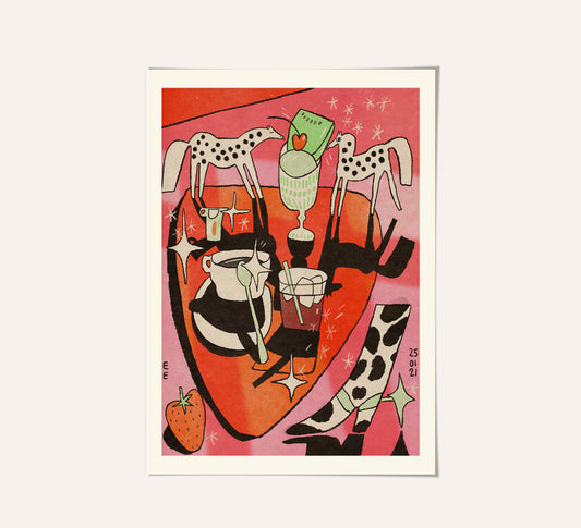 Pink Pony Club A3 Art Print