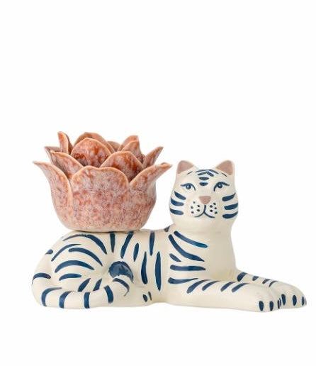Feyre White Tiger Candle Holder