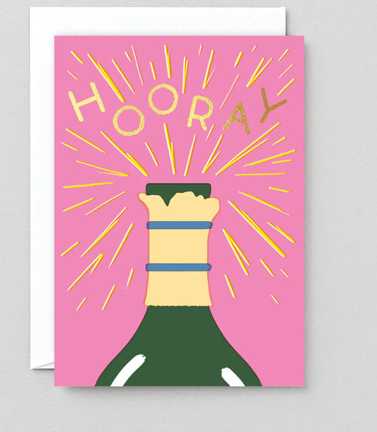 Champagne Popped Hooray Card