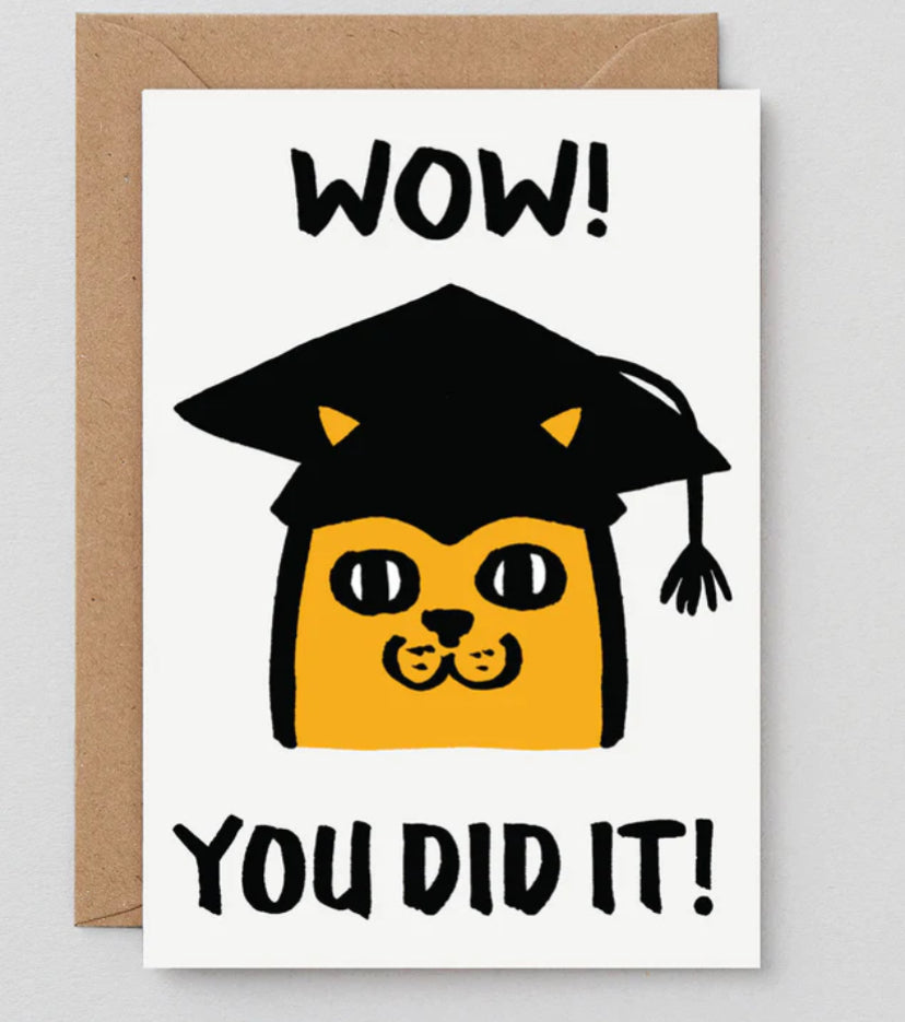Clever Cat Graduation Card