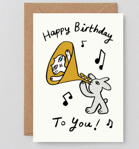 Trombone Birthday Card