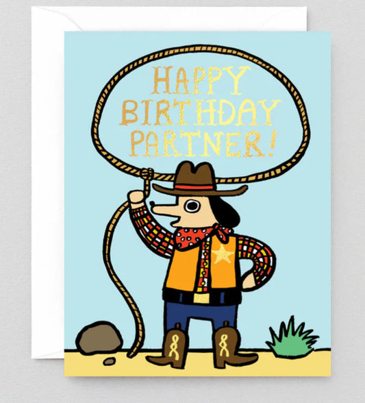 Cowboy Dog Birthday Card