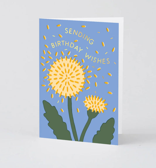 Dandelion Wishes Birthday Card