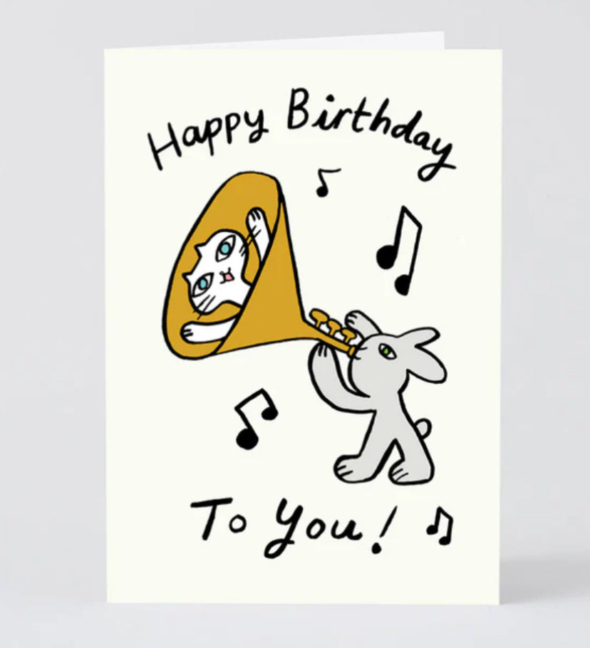 Trombone Birthday Card