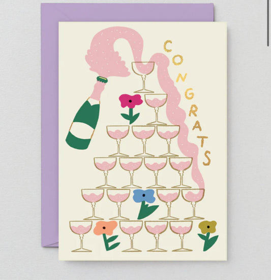 Champagne Congratulations Card