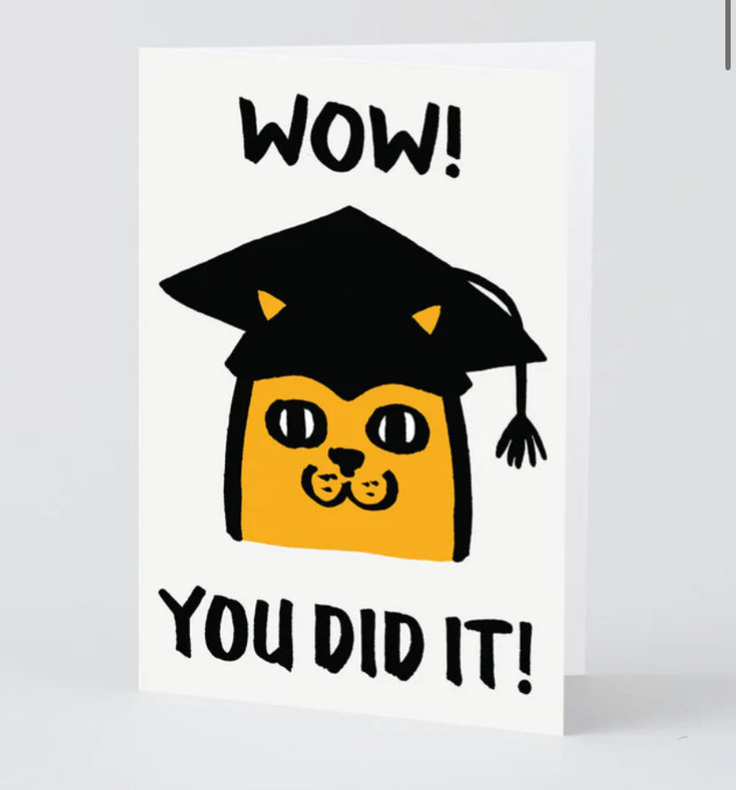 Clever Cat Graduation Card
