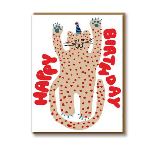 Cheetah Birthday Card