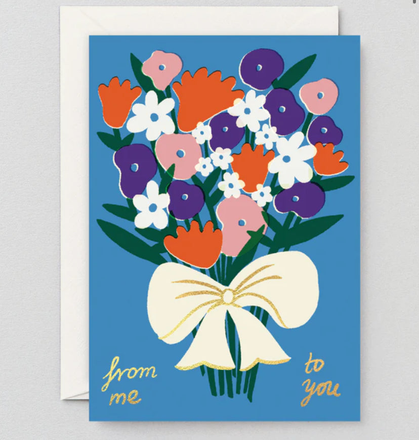 Flowers From Me To You Love Card