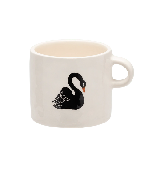 Black Swan Large Handpainted Mug