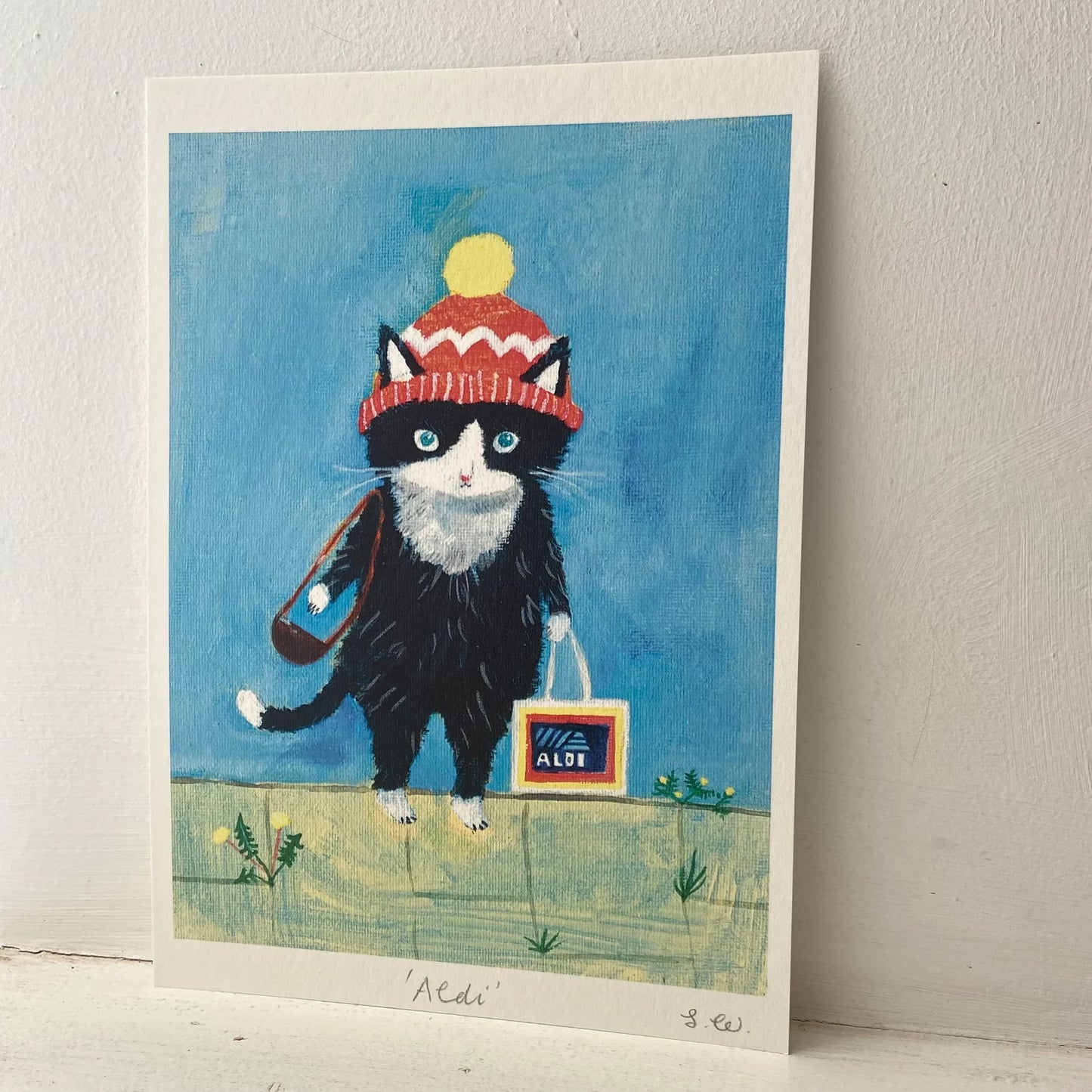 Aldi Cat A5 Print