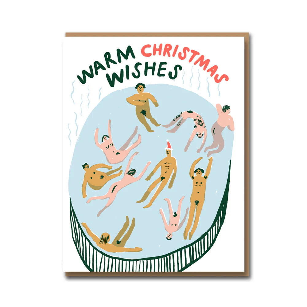 Naked Hot Tub Christmas Card