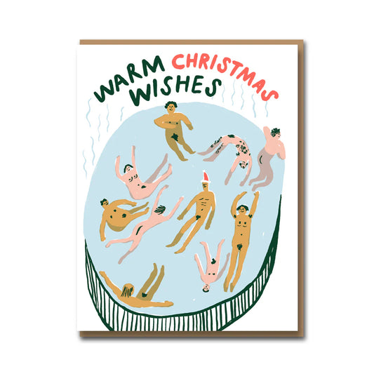 Naked Hot Tub Christmas Card