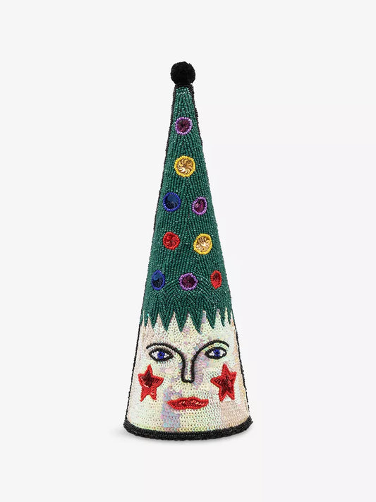 Beaded Christmas Tree Topper Decoration