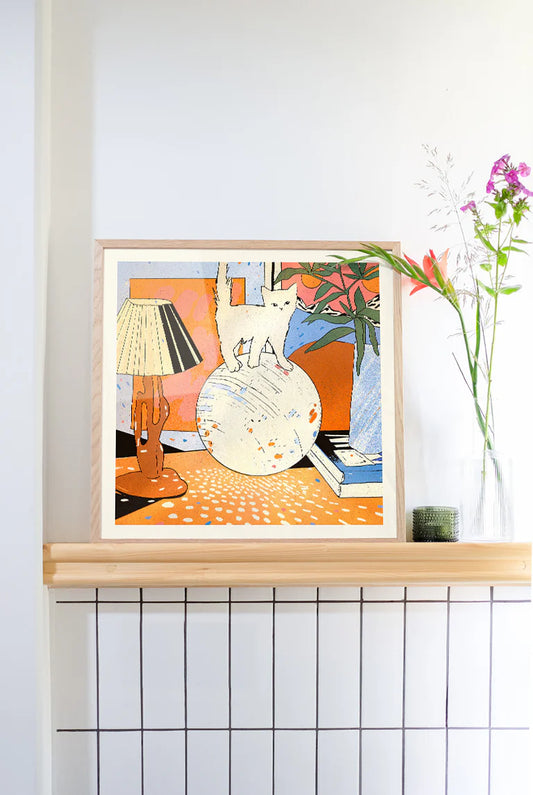 Light Cat XL Art Print